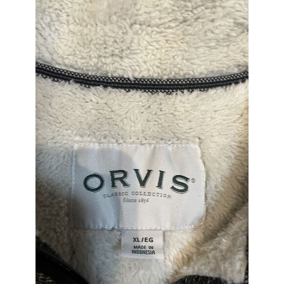 Orvis Men's Fleece Lined Quarter 1/4‎ Zip Pullover Sweater, Gray Size Large - Picture 5 of 6